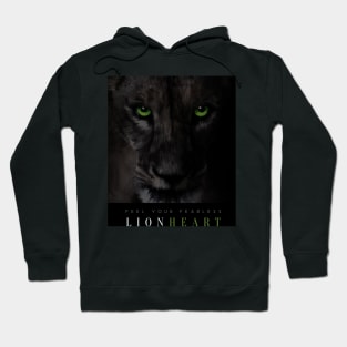 BLACK LION HEART Fine Art Hoodie